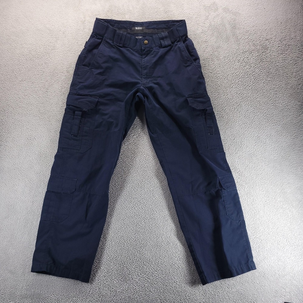 5.11 Tactical Pants Mens 34x30 Blue Cargo Workwear Outdoor Hiking Canvas